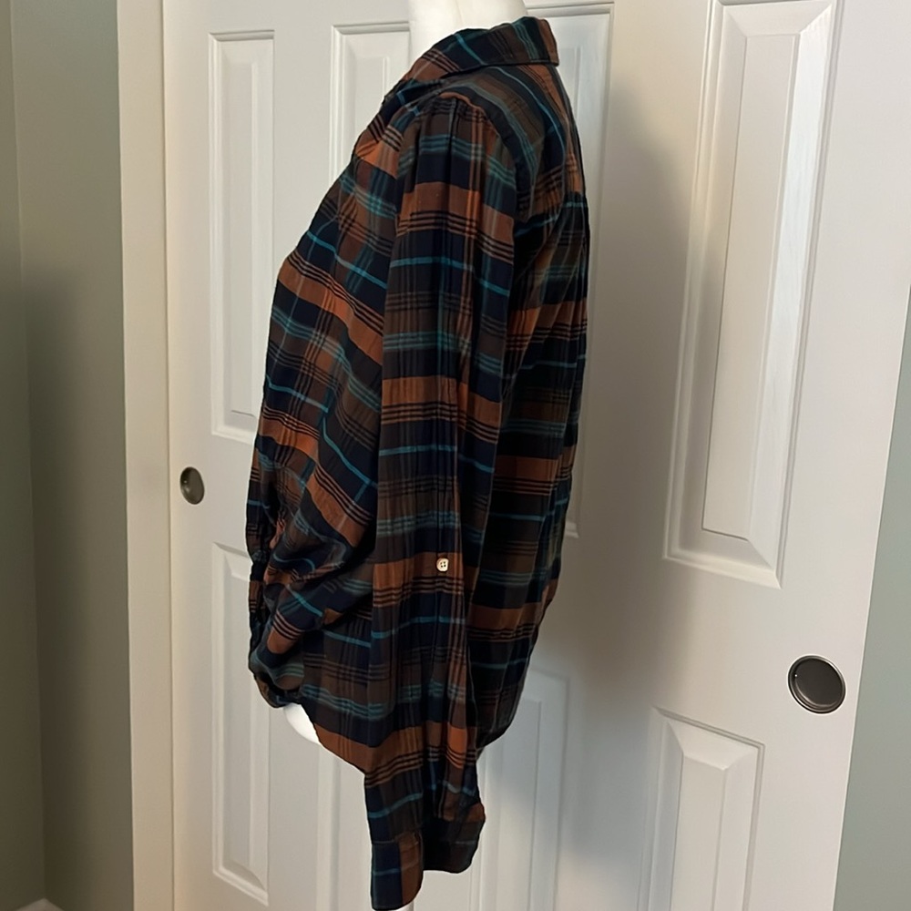 Anthropologie Isabella Sinclair Crossover Flannel Button down - Picture 4 of 9